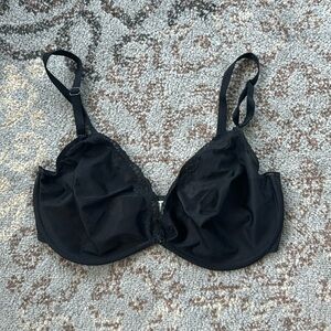 Vintage Donald Brooks For Maidenform Nylon & Lace Underwire Bra Black 36D